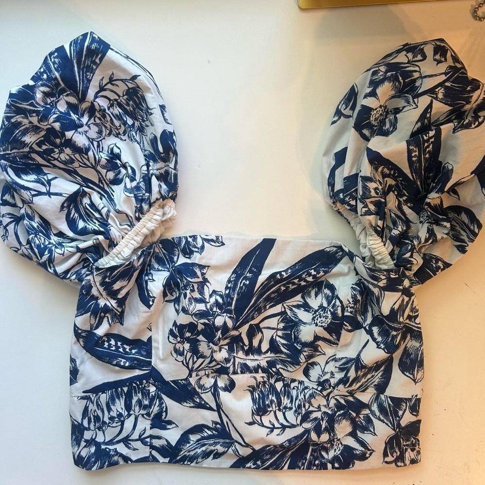 Abercrombie & Fitch White Smocked Top